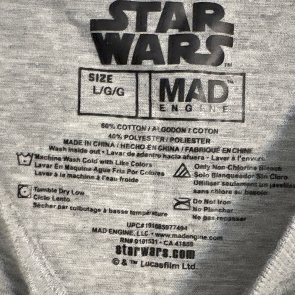 Star Wars Heather Gray Tee - Picture 2 of 3